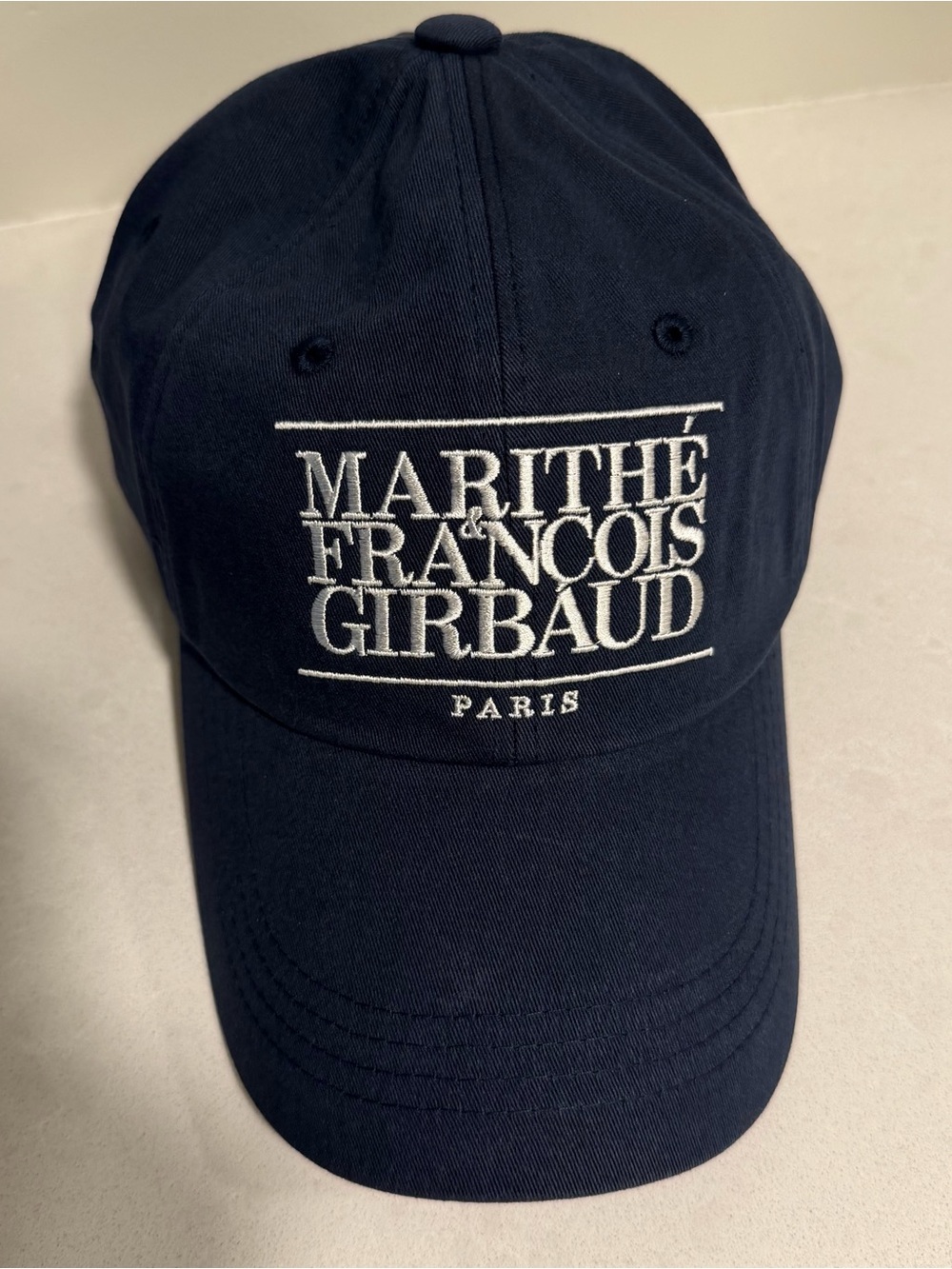 Marithe Francois Girbaud Navy Cap with Black Logo